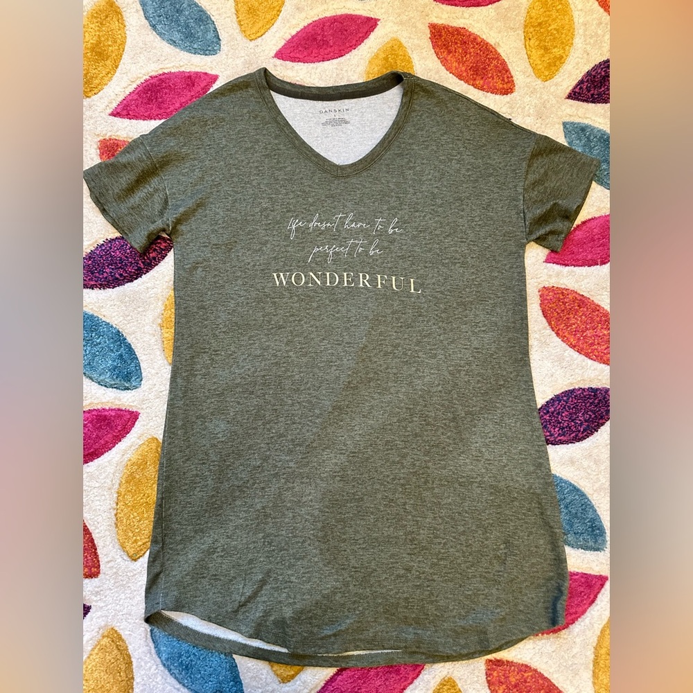 Danskin Green Graphic Tunic T-Shirt